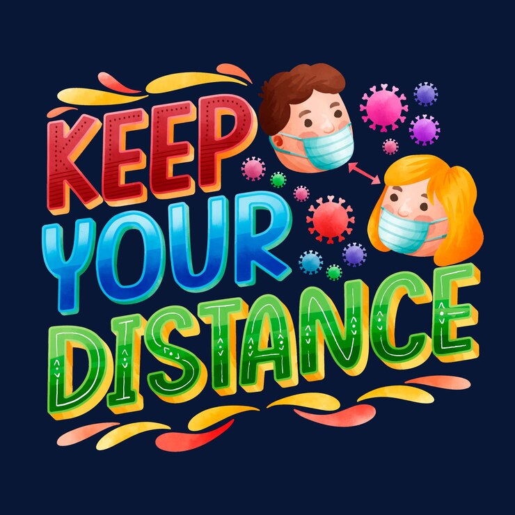 Vector Gratis jaga jarak anda