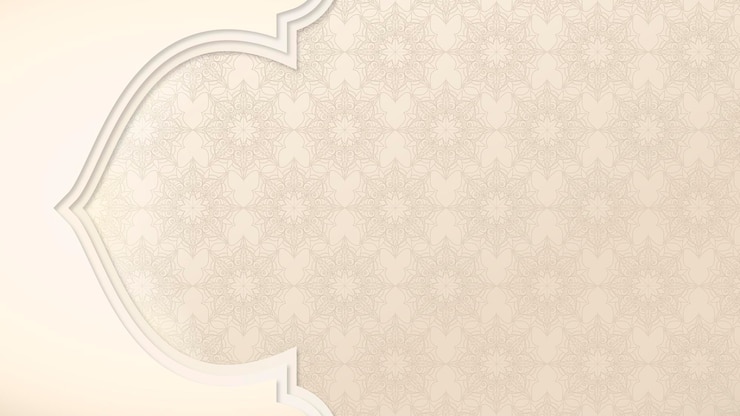 Vector Gratis jdsarabesque pattern in a beige border