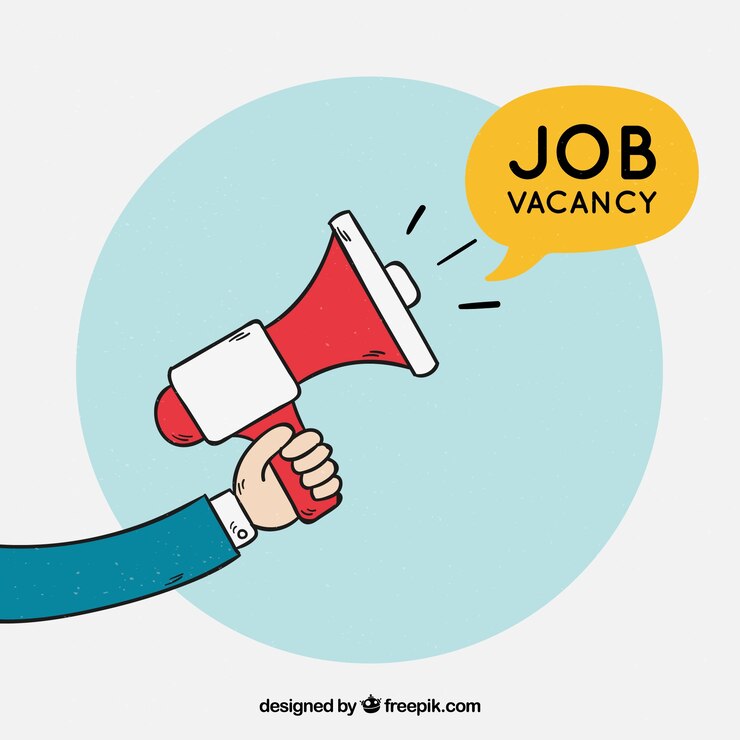 Vector Gratis job vacancy background in hand drawn style