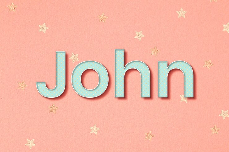 Vector Gratis john male name typography vector