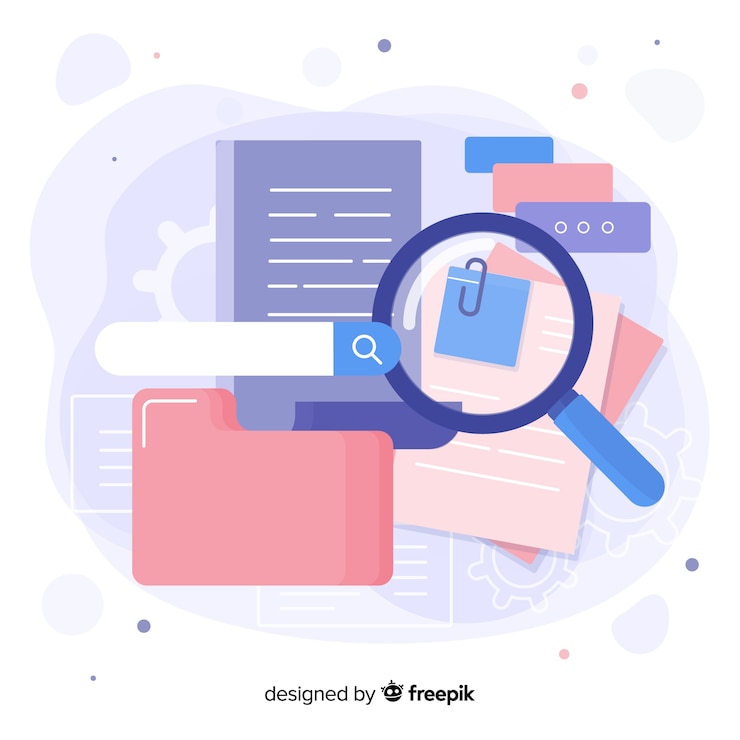 Vector Gratis kaca pembesar dengan pencarian file