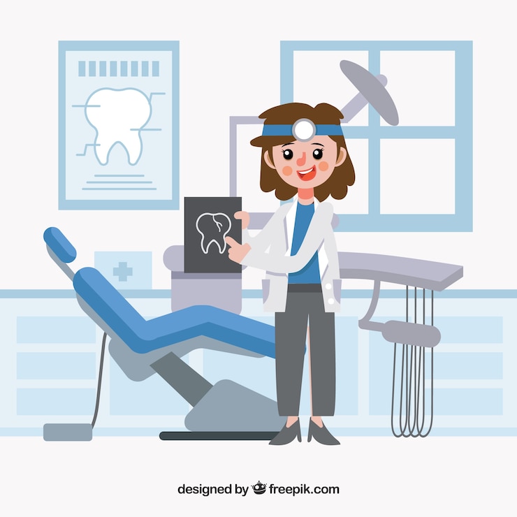 Vector Gratis karakter dokter wanita