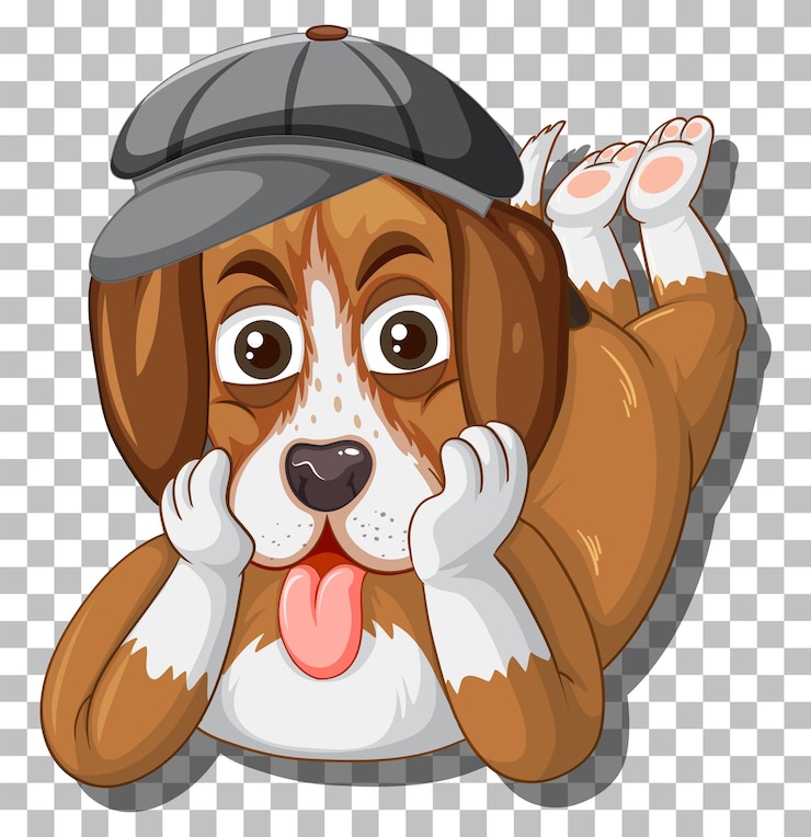 Vector Gratis karakter kartun anjing beagle