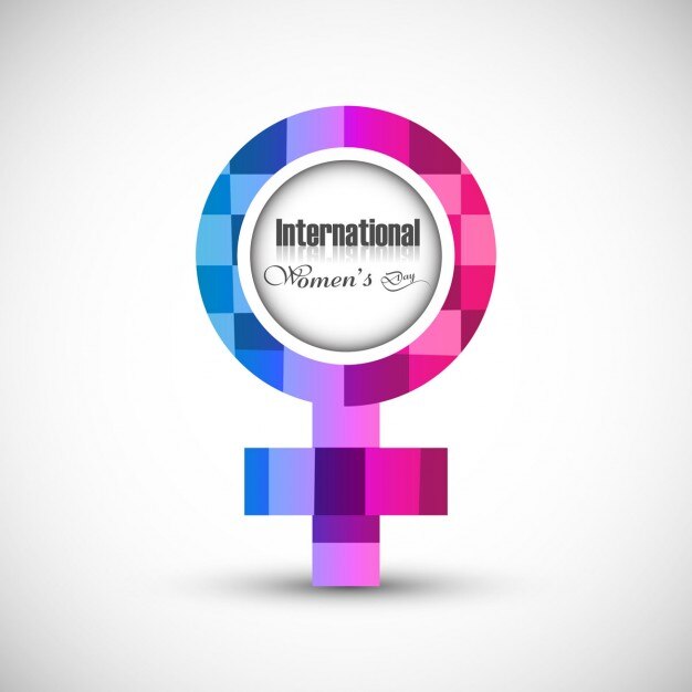 Vector Gratis kartu hari wanita berwarna-warni