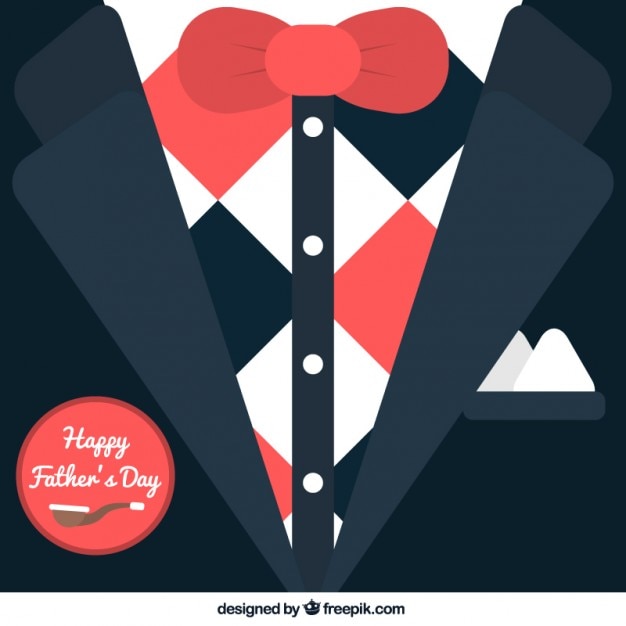 Vector Gratis kartu tuksedo untuk hari ayah