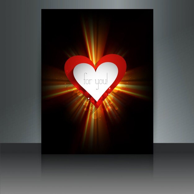 Vector Gratis kartu valentine penuh gaya