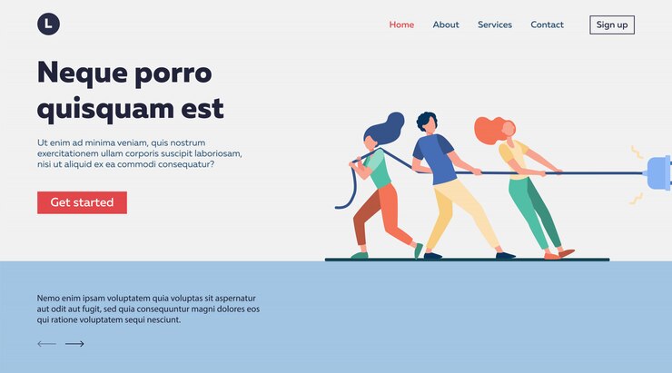Vector Gratis kelompok orang menarik tali