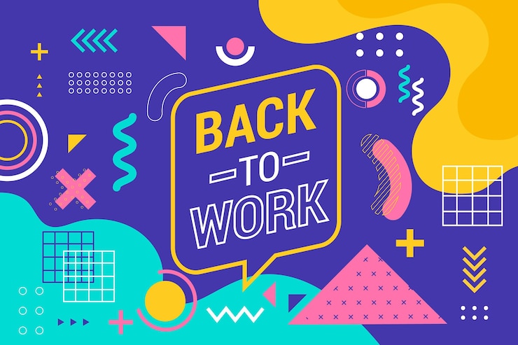 Vector Gratis kembali bekerja - latar belakang memphis