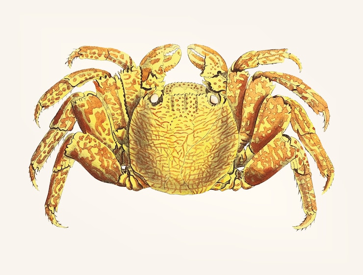Vector Gratis kepiting digambar tangan