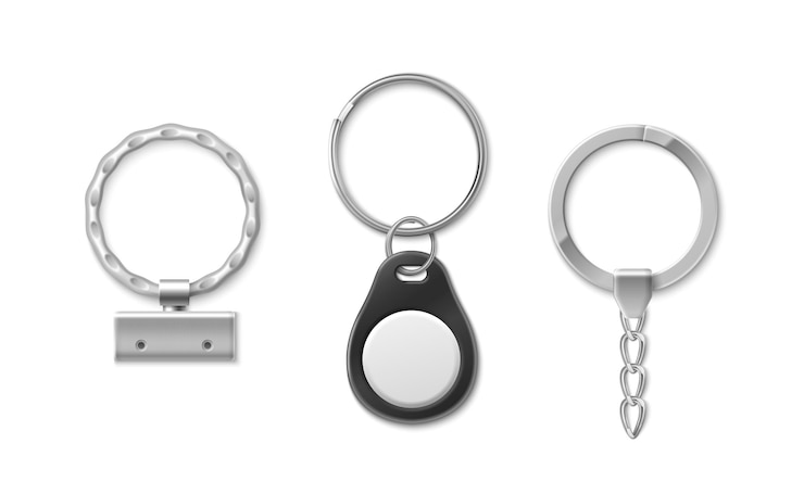 Vector Gratis key chain ring collection with metallic holders