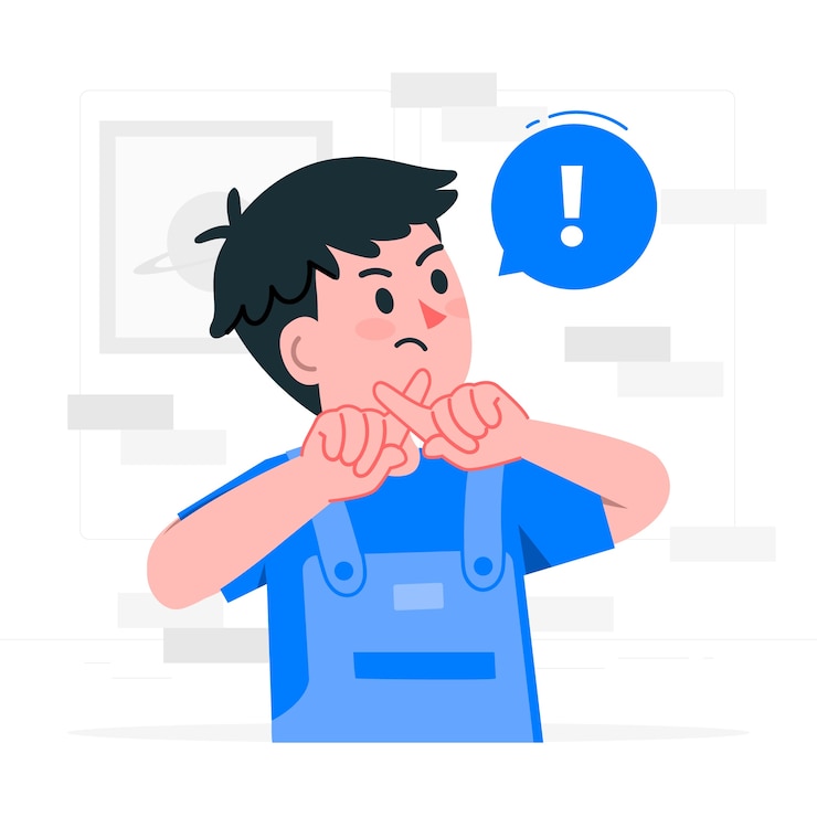 Vector Gratis kid saying no concept illustration