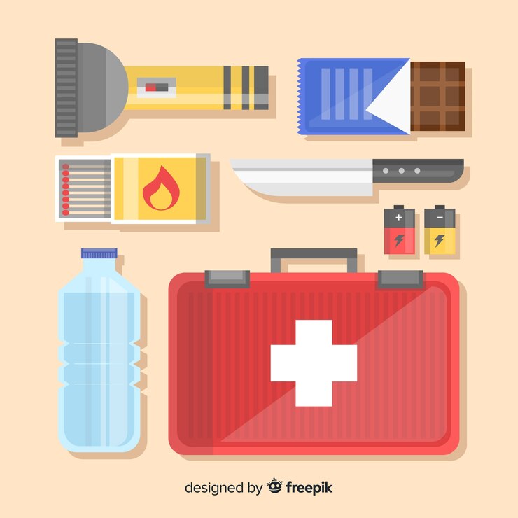 Vector Gratis kit darurat datar