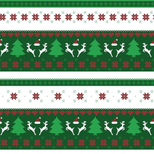 Knitted christmas pattern