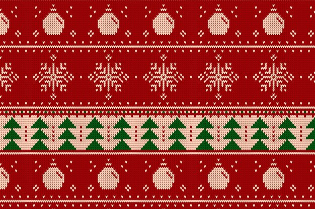 Knitted christmas pattern