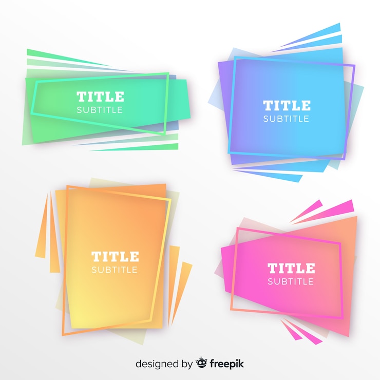 Vector Gratis koleksi banner abstrak