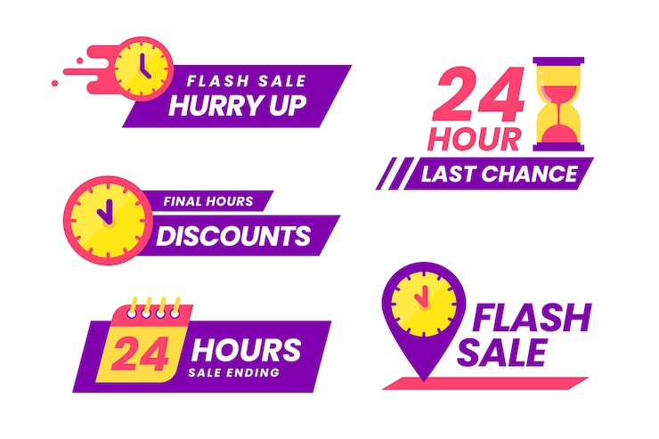 Vector Gratis koleksi banner hitung mundur penjualan