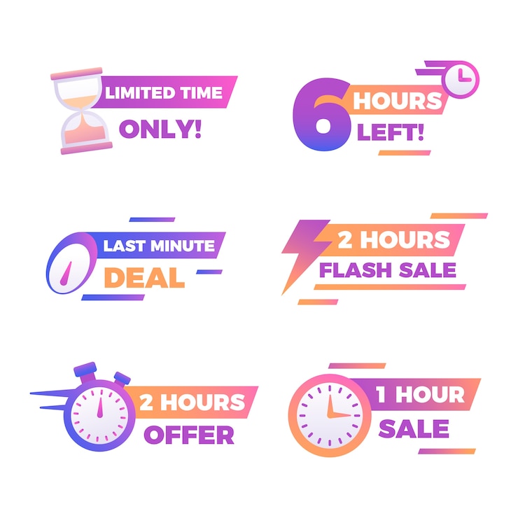 Vector Gratis koleksi banner hitung mundur penjualan