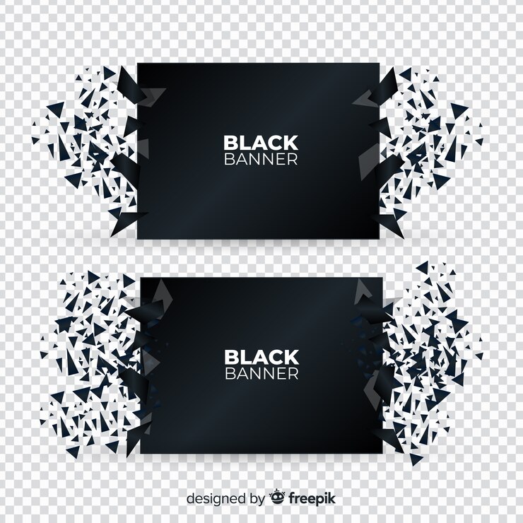 Vector Gratis koleksi banner ledakan gelap