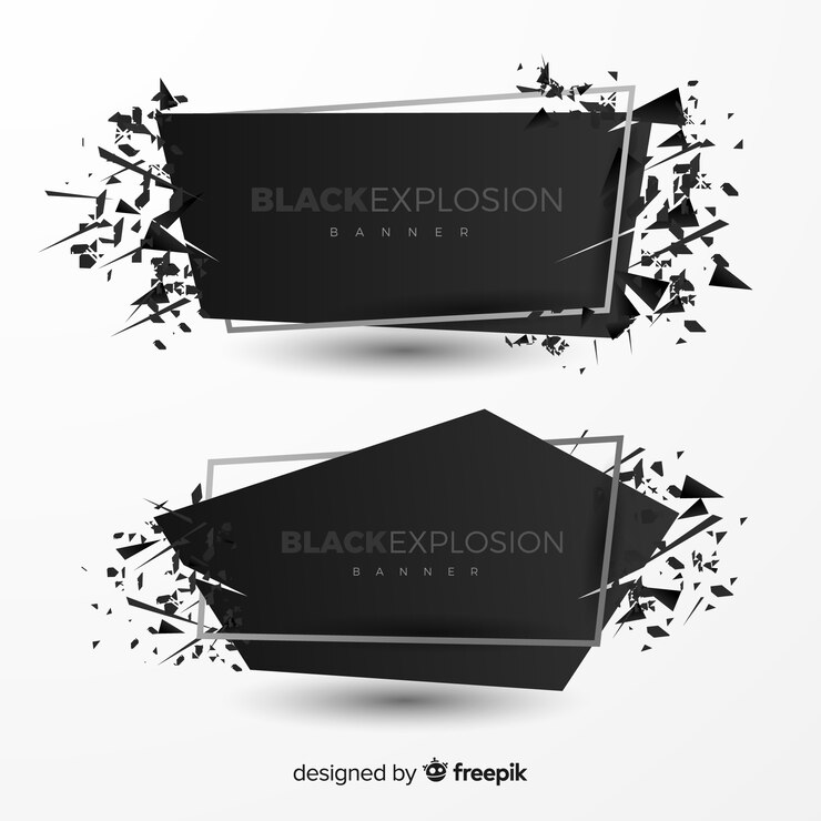 Vector Gratis koleksi banner ledakan