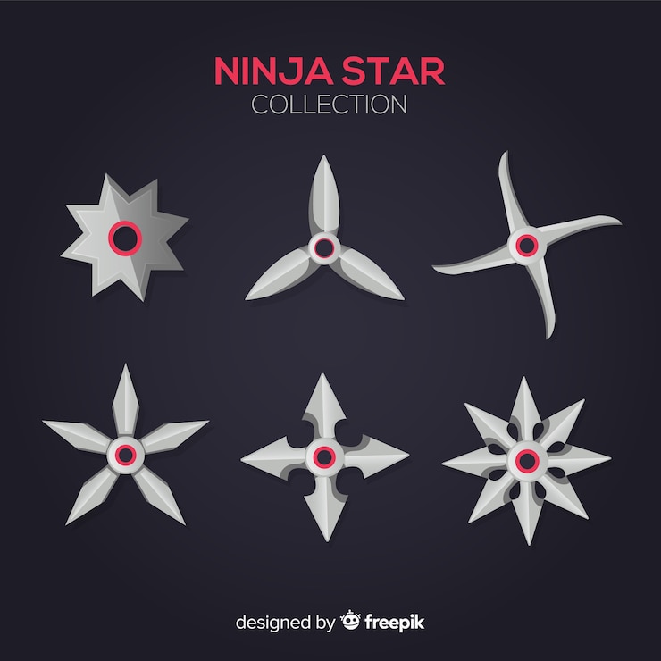 Vector Gratis koleksi bintang ninja