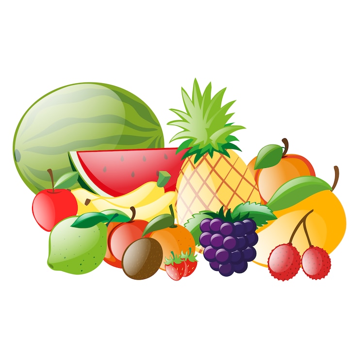 Vector Gratis koleksi buah-buahan berwarna