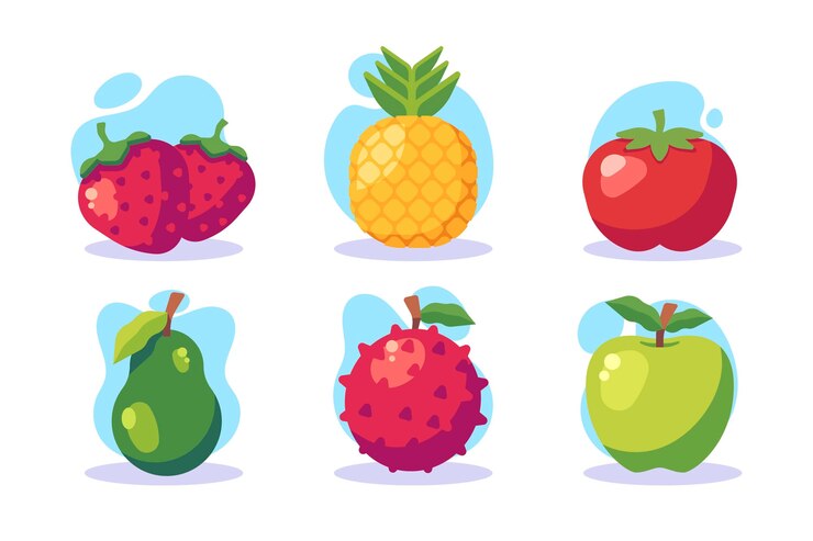 Vector Gratis koleksi buah datar