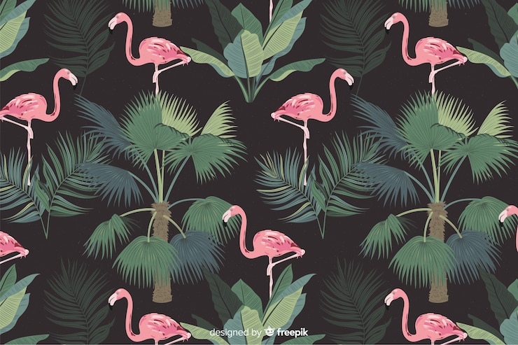 Vector Gratis koleksi bunga dan daun tropis