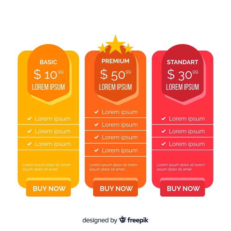 Vector Gratis koleksi daftar harga datar