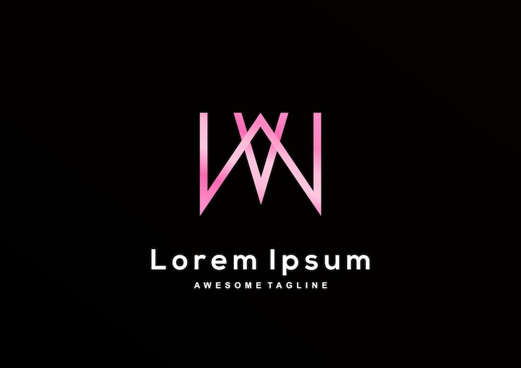 Vector Gratis koleksi desain logo luxury letter w v untuk identitas perusahaan branding