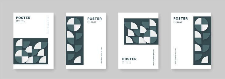 Koleksi desain sampul mosaik datar