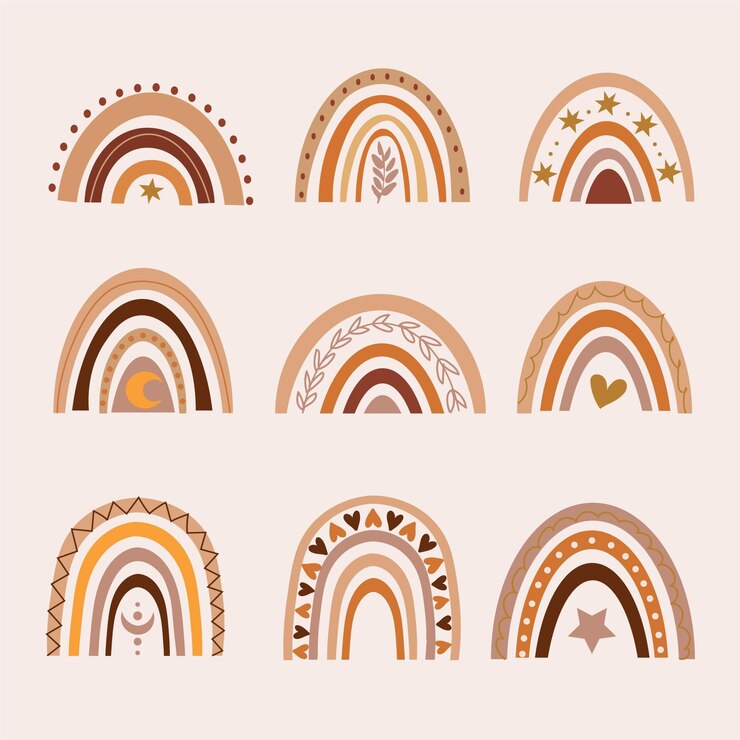 Vector Gratis koleksi elemen boho