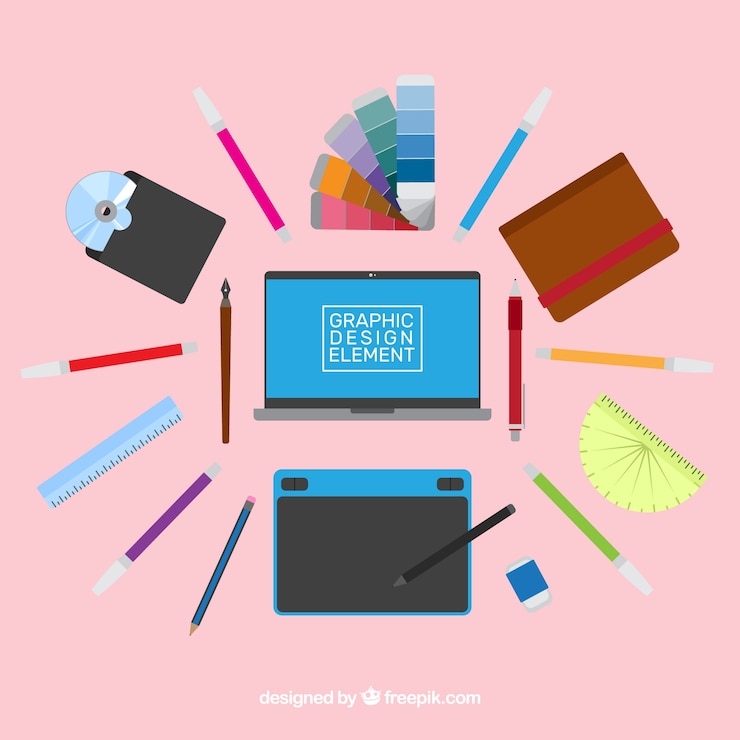 Vector Gratis koleksi elemen desain grafis dalam gaya datar