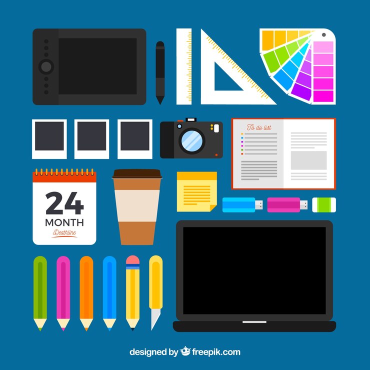 Vector Gratis koleksi elemen desain grafis dalam gaya datar