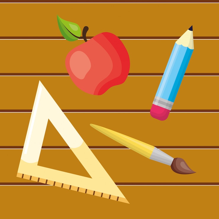 Vector Gratis koleksi elemen kembali ke sekolah