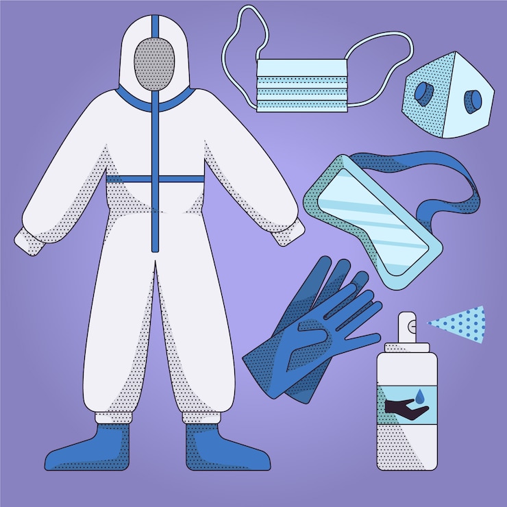 Vector Gratis koleksi elemen perlindungan peralatan virus