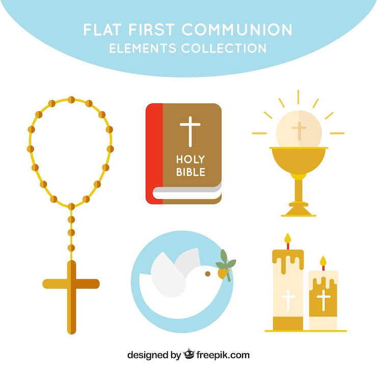 Vector Gratis koleksi elemen religius dalam desain datar