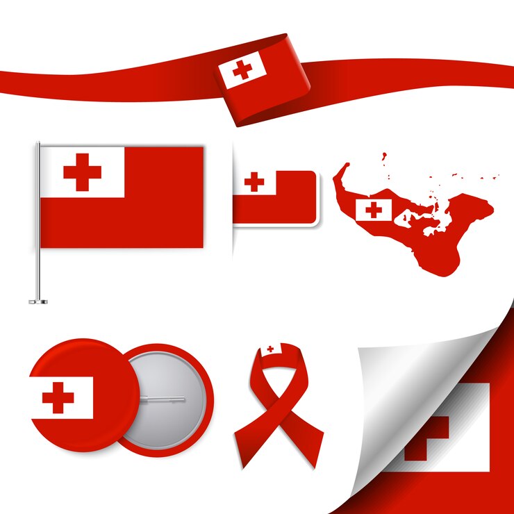 Vector Gratis koleksi elemen representatif tonga