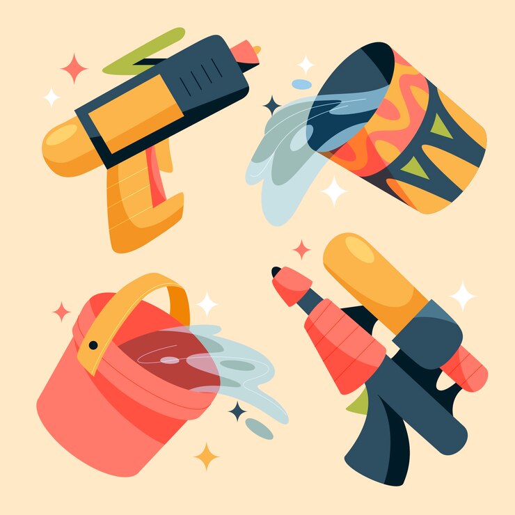 Vector Gratis koleksi elemen songkran datar