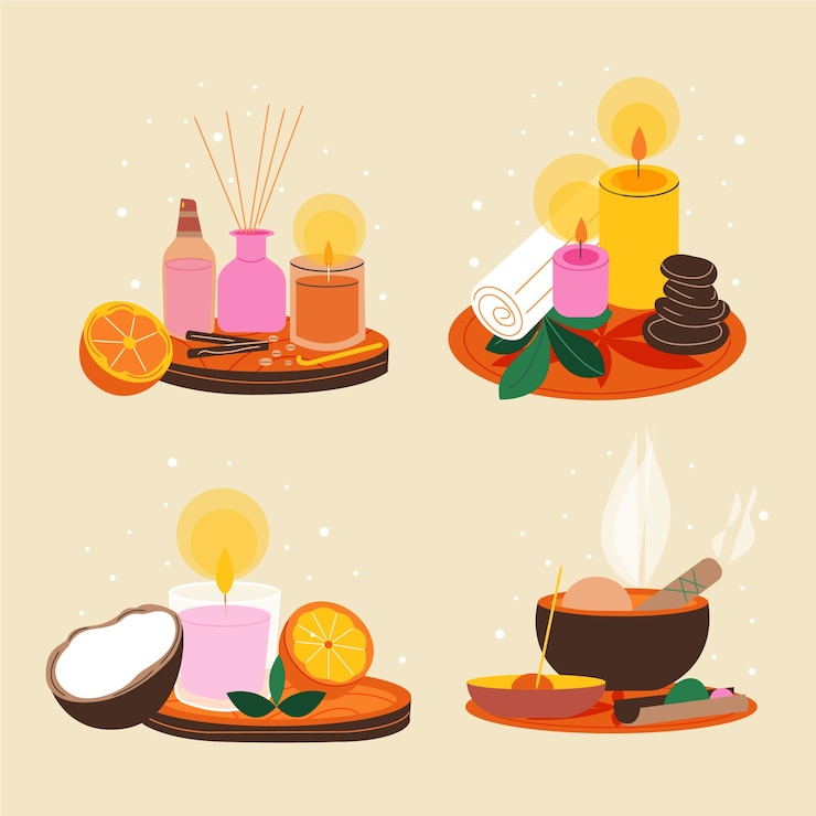 Vector Gratis koleksi elemen spa