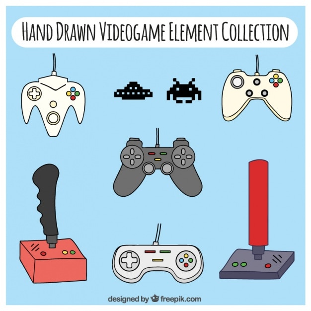 Vector Gratis koleksi gambar elemen video game