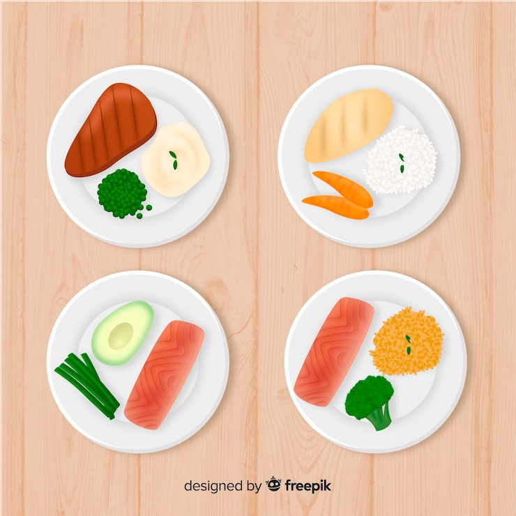 Vector Gratis koleksi hidangan makanan