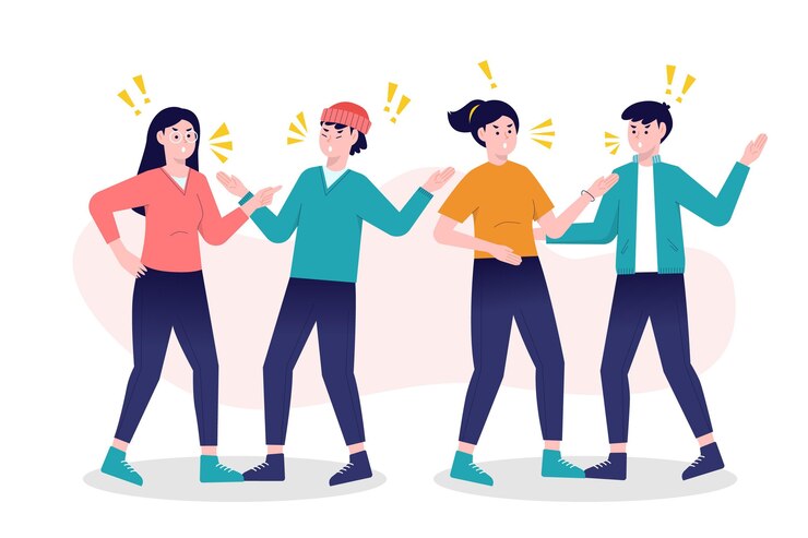 Vector Gratis koleksi ilustrasi konflik pasangan