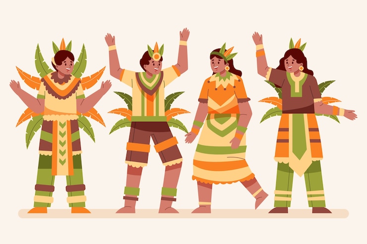 Vector Gratis koleksi karakter karnaval brazilian datar