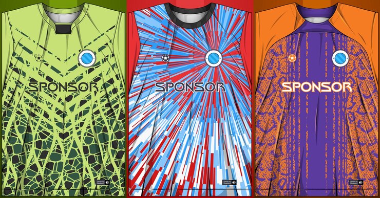 Vector Gratis koleksi kaus olahraga jersey sepak bola untuk sublimasi