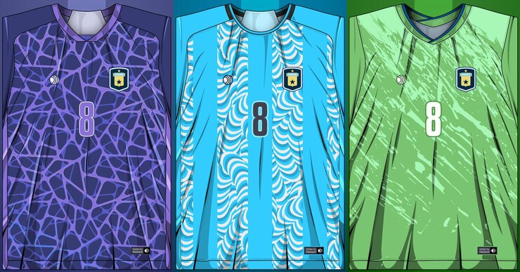 Vector Gratis koleksi kaus olahraga - kit sepak bola untuk sublimasi
