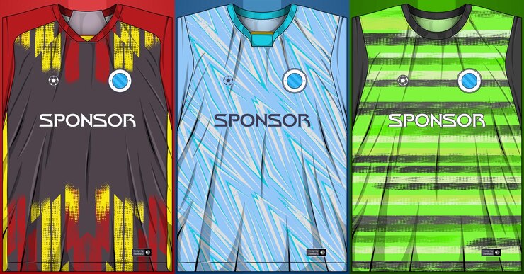 Vector Gratis koleksi kaus olahraga - kit sepak bola untuk sublimasi