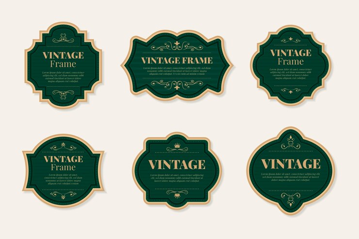 Vector Gratis koleksi label vintage desain datar