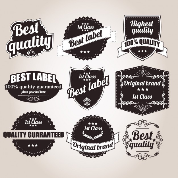 Vector Gratis koleksi label vintage