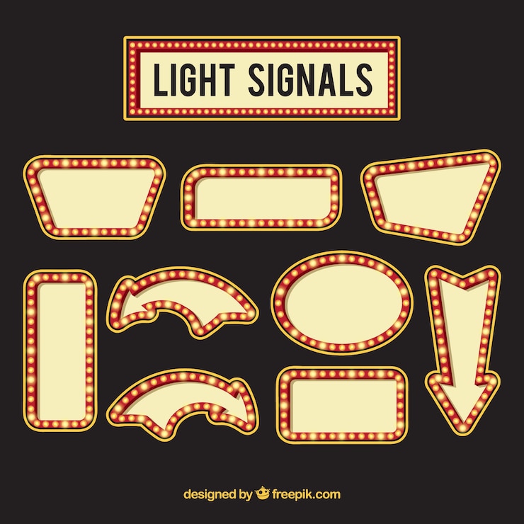 Vector Gratis koleksi lampu neon
