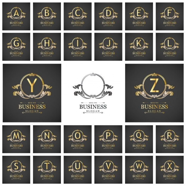 Vector Gratis koleksi logo emas menakjubkan
